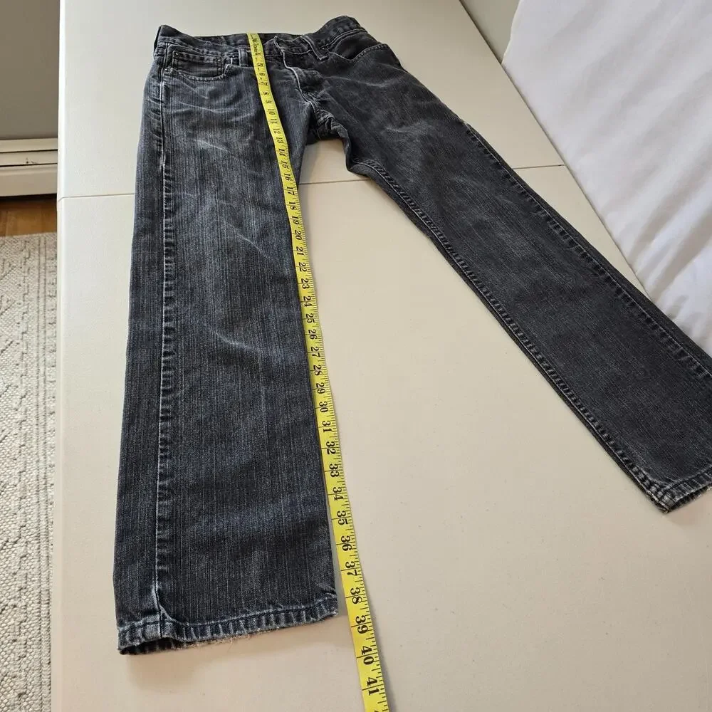 Levi's 514 Straight Jeans Men's 28 x 27 (tag 29 x 30) Charcoal Wash Fade